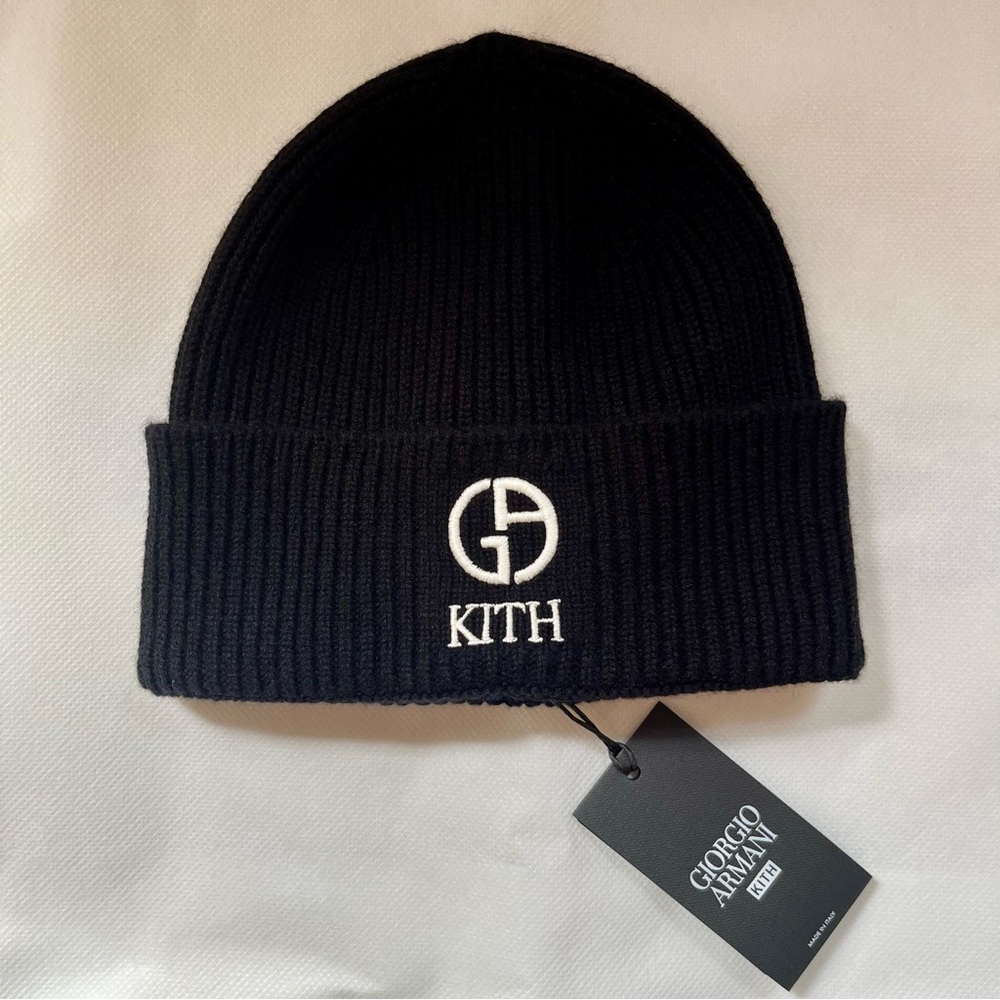 Kith & Giorgio Armani Cashmere Beanie • Black • M